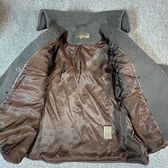 Andrew Marc New York Wool Double Breasted Pea Coat Jacket Charcoal Size 8 - Picture 2 of 7